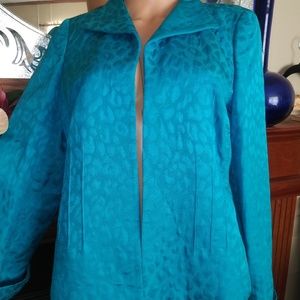 Nina McLemore Aqua Designer of stars 100% silk